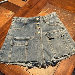 Jean skort/miniskirt; New;Never Worn!